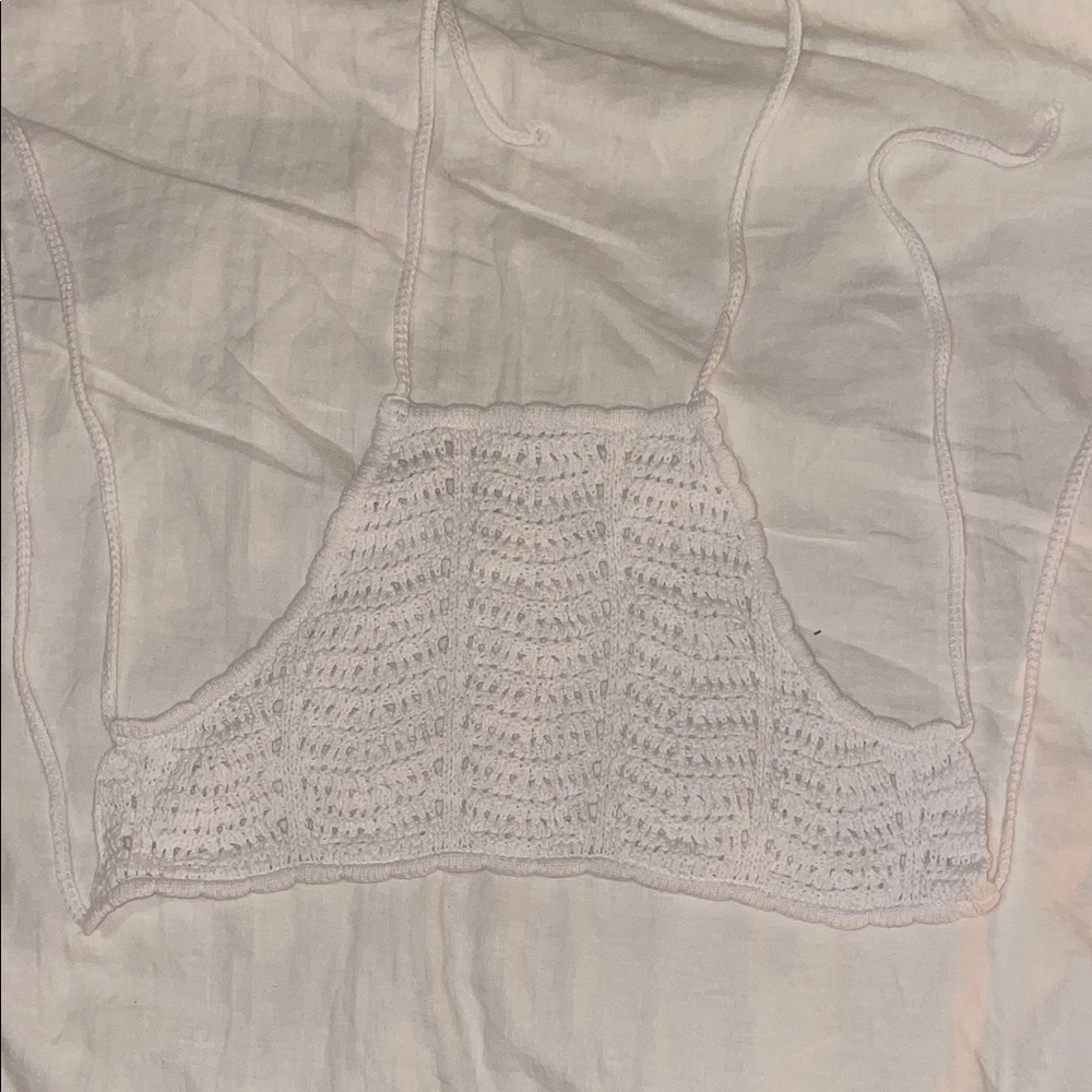 Cotton On White Crochet Crop Top
